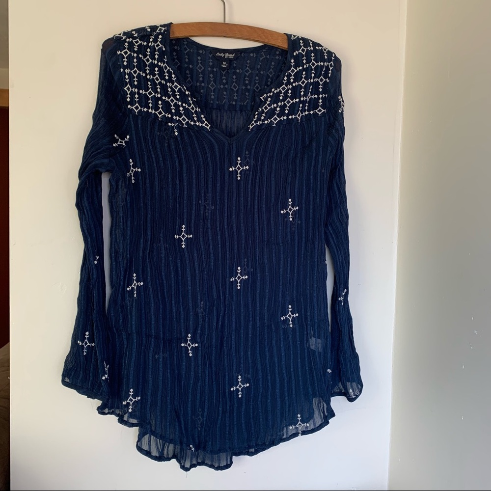 Lucky Brand embroidered tunic